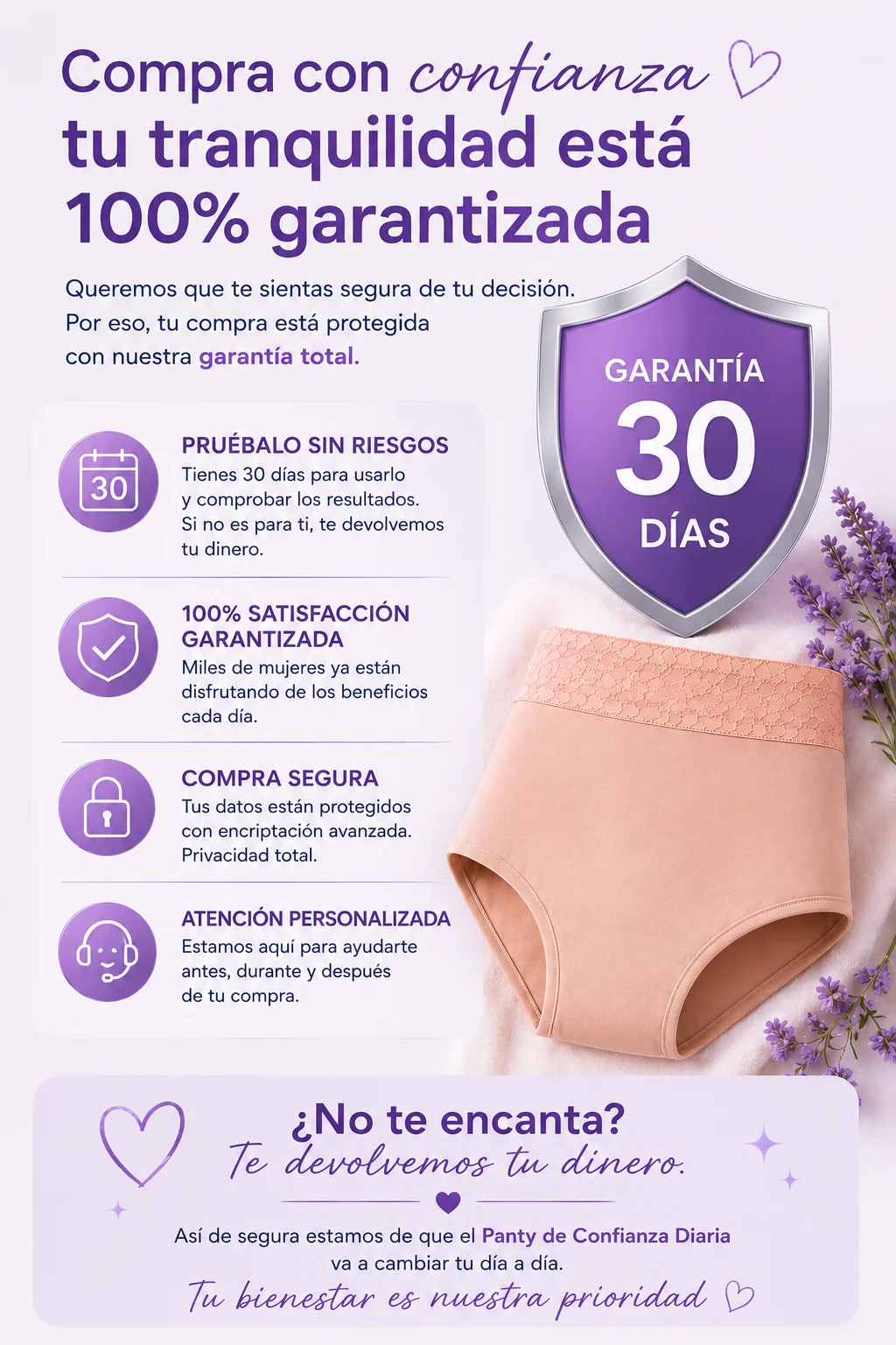 Panty Seguridad Femenina - Diseño